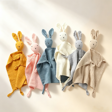 Muslin Cotton Bunny Lovey Security Blanket