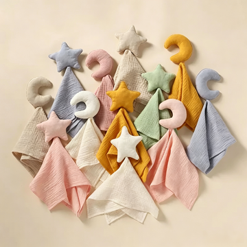 Muslin Cotton Baby Lovey | Star & Moon Security Comforter