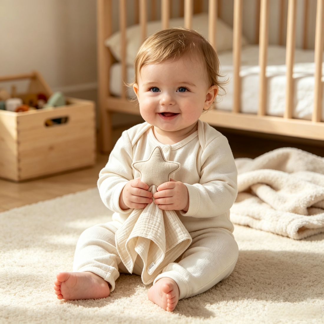 Muslin Cotton Baby Lovey | Star & Moon Security Comforter